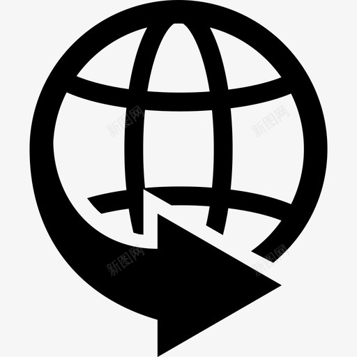 国际快递企业标志着世界网格用箭头环绕物流配送图标svg_新图网 https://ixintu.com 国际快递企业标志着世界网格用箭头环绕 物流配送