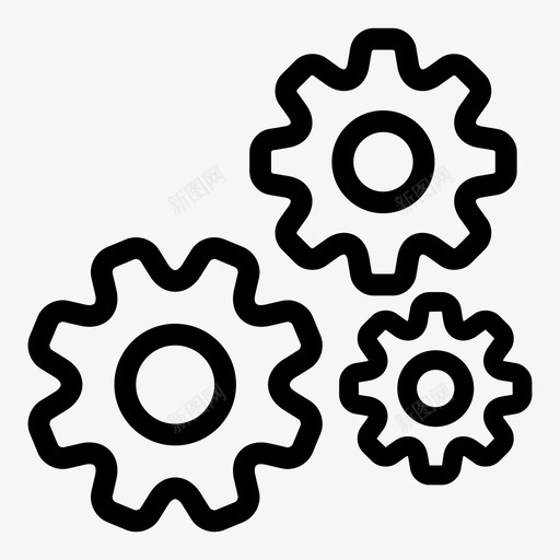 齿轮工具显示件图标svg_新图网 https://ixintu.com 工具 显示件 材料 用户界面粗轮廓 设置齿轮 配置 项目 齿轮