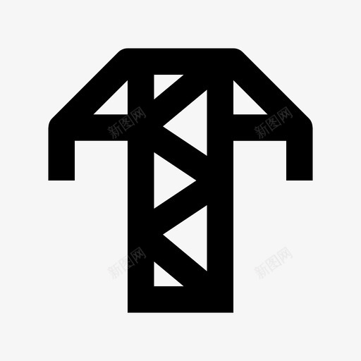 电塔能源和电力材料实心图标svg_新图网 https://ixintu.com 电塔 能源和电力材料实心图标