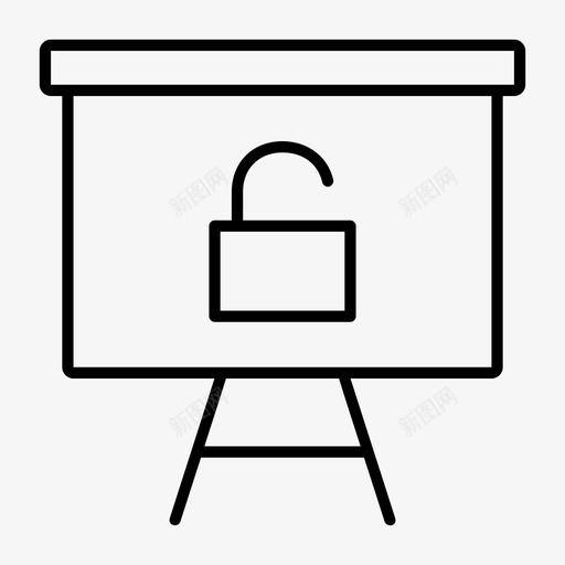 解锁投影屏幕不安全共享图标svg_新图网 https://ixintu.com 不安全 免费 共享 在线演示 屏幕投影仪 打开 显示投影 解释 解锁投影屏幕
