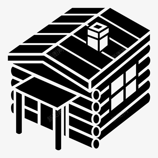 小屋潮汐溪流图标svg_新图网 https://ixintu.com 三维建筑 原木 小屋 房屋 打猎 振荡 最新技术 树林 溪流 潮汐 狩猎