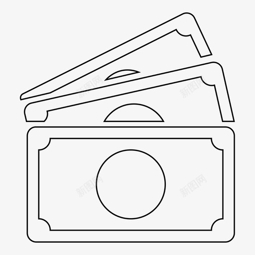 票据货币现金支付图标svg_新图网 https://ixintu.com 现金支付 票据 货币