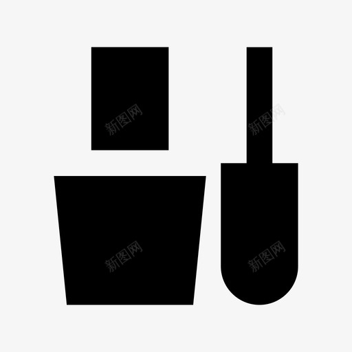 指甲油美容和水疗材料固体图标svg_新图网 https://ixintu.com 指甲油 美容和水疗材料固体图标