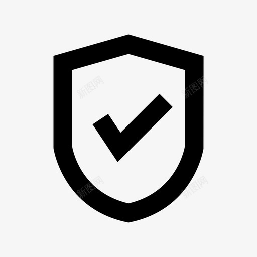 盾牌犯罪和安全材料线图标svg_新图网 https://ixintu.com 犯罪和安全材料线图标 盾牌