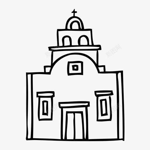 圣托里尼建筑度假地中海图标svg_新图网 https://ixintu.com 国外 圣托里尼建筑 地中海 岛屿 希腊群岛 希腊语 度假 建筑 美丽