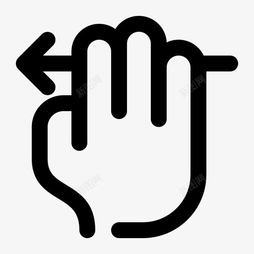 三个手指向左滑动翻页触摸屏图标svg_新图网 https://ixintu.com 3个手指 三个手指向左滑动 后退 手势 滑动 美学图标 翻页 触摸屏