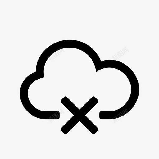 云断开连接拔出删除图标svg_新图网 https://ixintu.com ddos 中断 云断开连接 停机 删除 拔出 维护 网络 网络连接云 连接