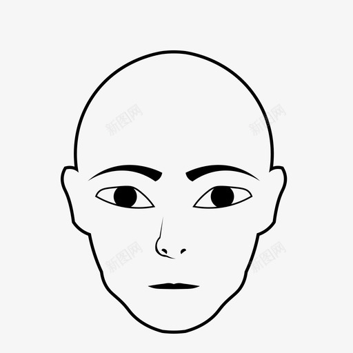 秃顶发亮老图标svg_新图网 https://ixintu.com 光头 发亮 头 形象 无毛 理发 男人 秃顶 老 脸