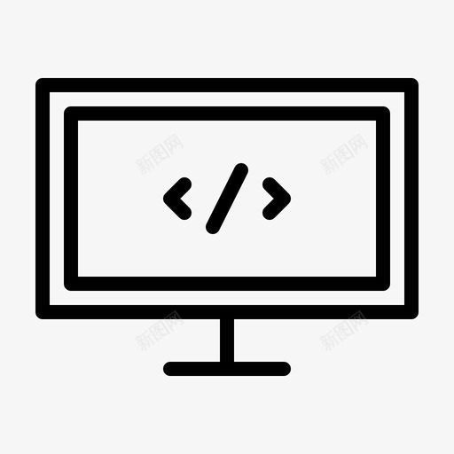 编程网页框架软件创作图标svg_新图网 https://ixintu.com 学习 学校 教育 数据输入 科学 编码 编程 设计网页框架 软件创作 输入代码