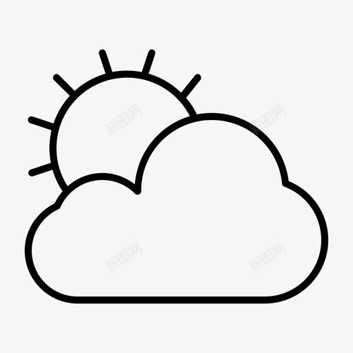 晴云阳光天空图标svg_新图网 https://ixintu.com 多云 天气稀薄 天空 晴云 温暖 灰色 炎热 部分晴天 阳光 阴天 阴暗