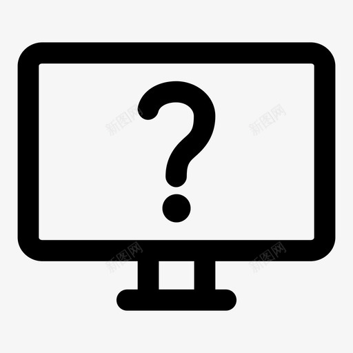 未知监视器屏幕问号图标svg_新图网 https://ixintu.com led监视器 屏幕 屏幕通知 未知监视器 硬件 计算机显示器 计算机监视器 设备粗体 连接 问号
