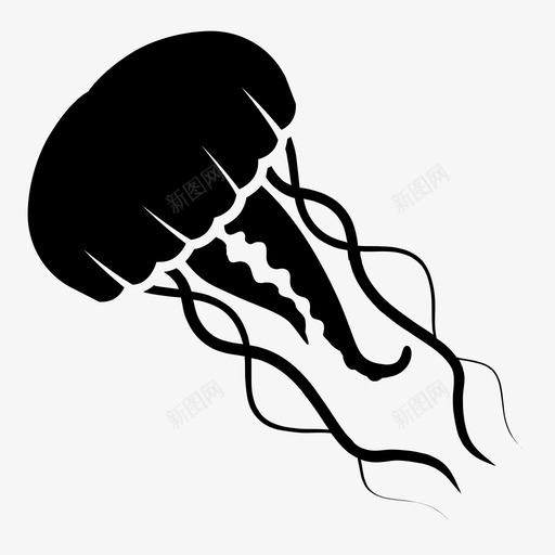 水母吓人奔跑图标svg_新图网 https://ixintu.com 危险 吓人 太平洋 奔跑 恶心 水母 海洋 海洋生物 荨麻