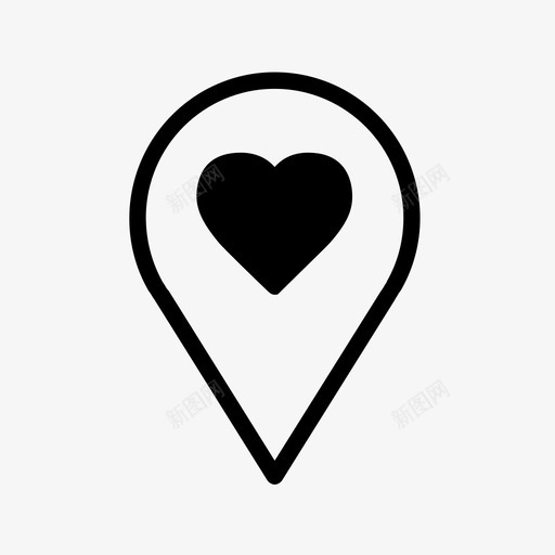 收藏夹位置图钉地图图钉图标svg_新图网 https://ixintu.com 喜欢 喜爱 图钉 地图图钉 地图标签图钉标记 地图标记 心形 收藏夹位置 礼物 这里