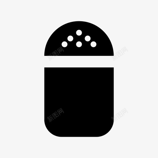 盐瓶厨房用具材料图标svg_新图网 https://ixintu.com 厨房用具材料图标 盐瓶
