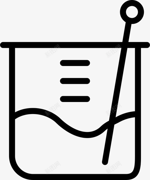 烧杯和搅拌棒展示件科学图标svg_新图网 https://ixintu.com 实验室 展示件 材料 烧杯和搅拌棒 物品 玻璃器皿 知识 研究 科学 管 粉碎图标科学大纲 项目