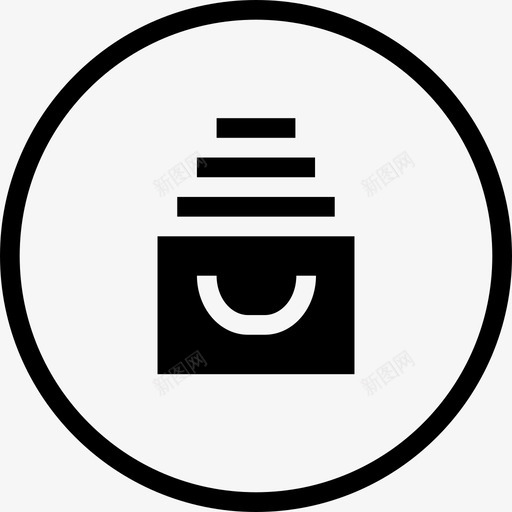 购物袋商品麻袋图标svg_新图网 https://ixintu.com 副本 商品 复印件 存储盒 文件 用户需求圆形实心 礼品 购物袋 采购品 麻袋