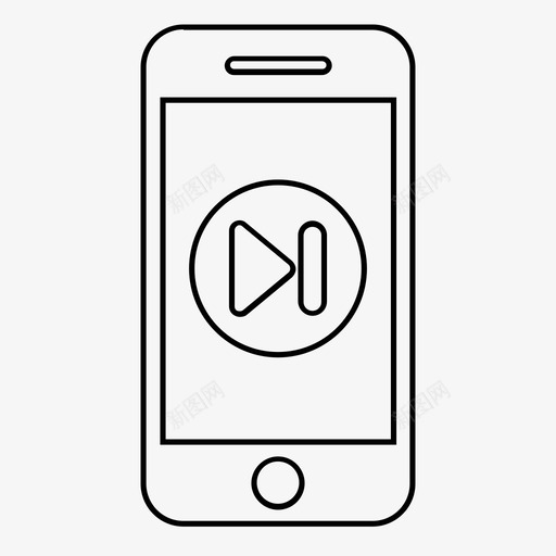 下一步跳过播放器图标svg_新图网 https://ixintu.com 下一步 前进 向前跳 媒体 按钮 控制 播放器 移动 移动集合1 跳过 音乐