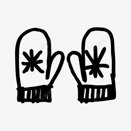 手套温暖人图标svg_新图网 https://ixintu.com 人 儿童动画图标 冬天 布 手 手套 洞穴 温暖 衣服 鱼