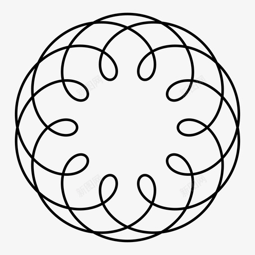 螺旋图不手持图标svg_新图网 https://ixintu.com 不 冥想区 图案 大胆 手持 曼陀罗 精神中心 能量平衡 艺术家链接 螺旋图 金色