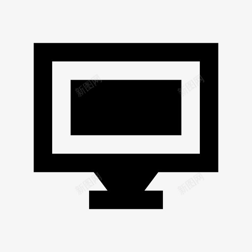 显示器广告和媒体材料图标svg_新图网 https://ixintu.com 广告和媒体材料图标 显示器