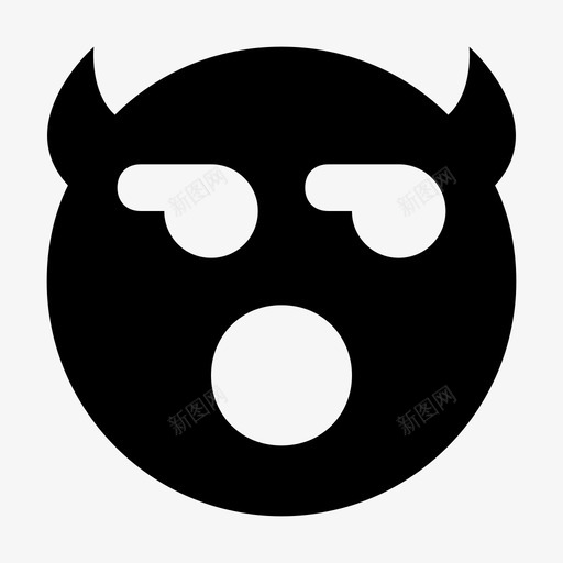 恶魔恐怖威胁性微笑图标svg_新图网 https://ixintu.com 威胁性微笑 恐怖 恶魔 恶魔笑脸 情感 愤怒 笑脸材料设计图标 表情符号 邪恶笑脸 顽皮 鬼魂
