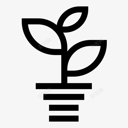 植物根植物花瓶图标svg_新图网 https://ixintu.com 农业 叶子 土壤中的植物 展品 根 植物 植物学 植物花瓶 自然