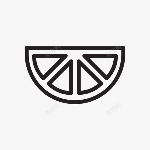 橘子片食用切块图标svg_新图网 https://ixintu.com 健康食品 切块 果肉 柑橘 橘子片 水果 片 零食 食用