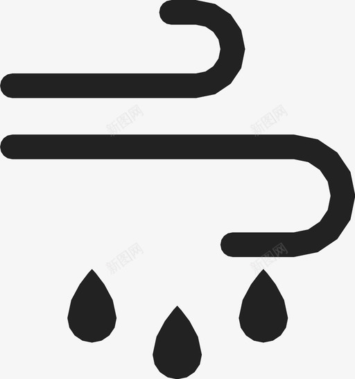 刮风下雨天气预报风暴图标svg_新图网 https://ixintu.com 刮风下雨 天气预报 强 损失 洪水 破坏 雨 风暴