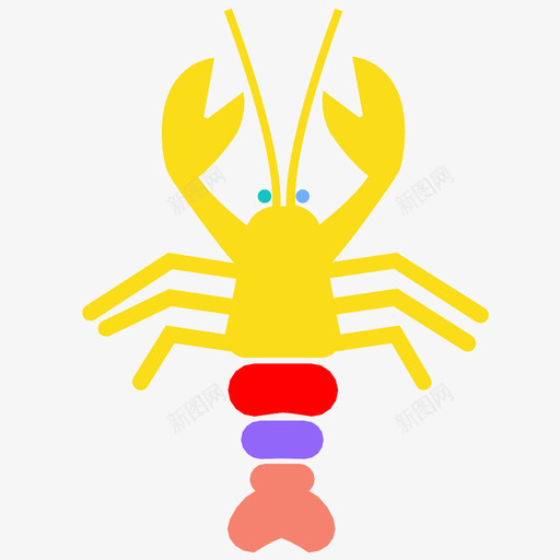 龙虾动物爪子图标svg_新图网 https://ixintu.com 动物 慢慢地走着 海鲜 爪子 甜食 螃蟹 贝类 风味食品 龙虾
