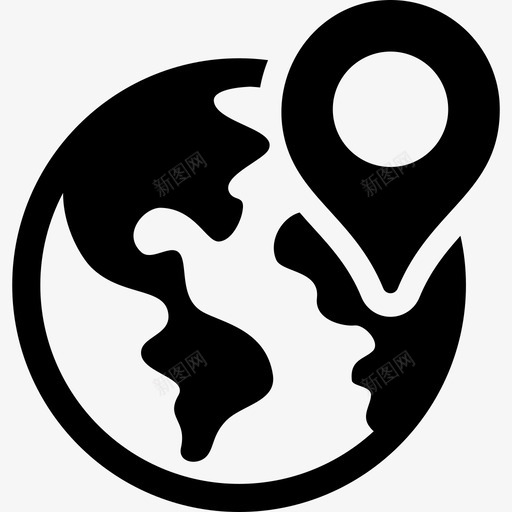 国际快递地图和旗帜物流配送图标svg_新图网 https://ixintu.com 国际快递 地图和旗帜 物流配送