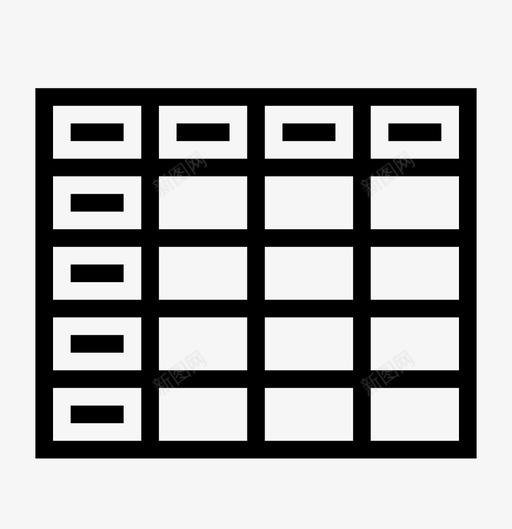 时间表表格信息图标svg_新图网 https://ixintu.com 业务 例行程序 信息 日程表 时间表 时间顺序 班次 表格 财务和办公室