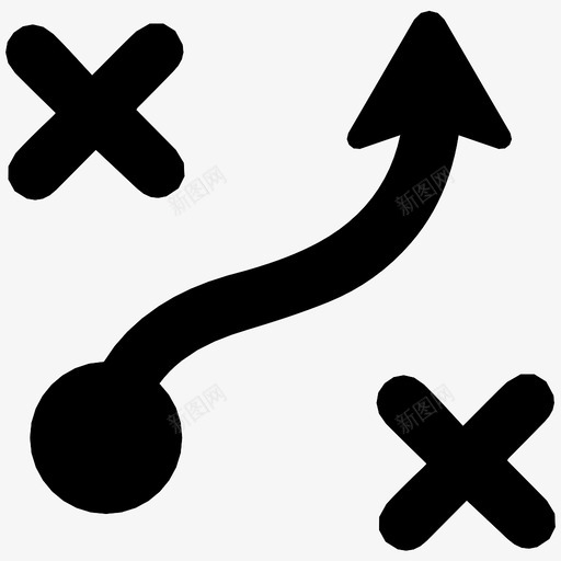 战略足球路线图标svg_新图网 https://ixintu.com 战略 管理 行动手册 计划 足球 路径 路线 道路