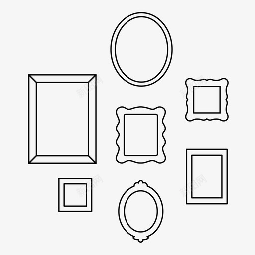 框架展示件图标svg_新图网 https://ixintu.com 图片 室内设计 展示件 工具 材料 框架 照片 物品 艺术品