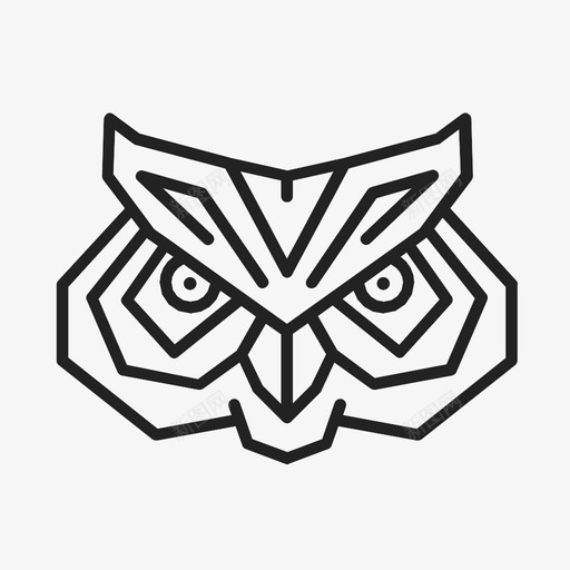猫头鹰鸟眼睛图标svg_新图网 https://ixintu.com 嚎叫 夜生活 夜鸟 森林 猫头鹰 眼睛 翅膀 脸 鸟