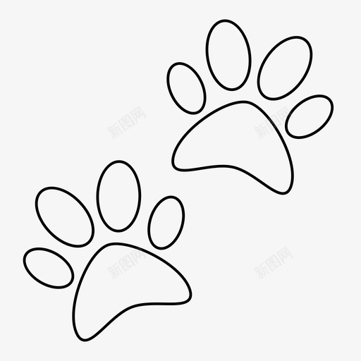 狗脚踏步宠物爪子图标svg_新图网 https://ixintu.com 可爱 宠物 手 散步 混凝土 爪子 狗爪 狗脚踏步 脚