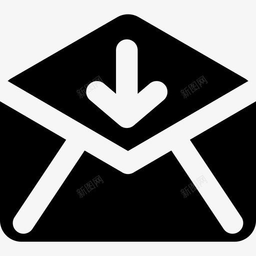 背面有向下箭头接口通用的信封图标svg_新图网 https://ixintu.com 接口 背面有向下箭头 通用的信封