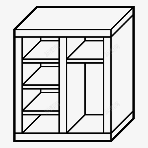 橱柜盘子门图标svg_新图网 https://ixintu.com 储藏室 家具 家具3d 抽屉 木材 架子 橱柜 盘子 门