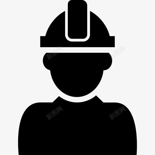 头戴安全帽的建筑工人人员建筑行业图标svg_新图网 https://ixintu.com 人员 头戴安全帽的建筑工人 建筑行业