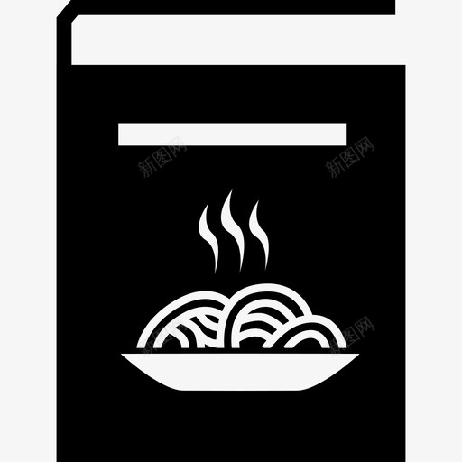 食谱书封面有意大利面盘子食物厨房图标svg_新图网 https://ixintu.com 厨房 食物 食谱书封面有意大利面盘子