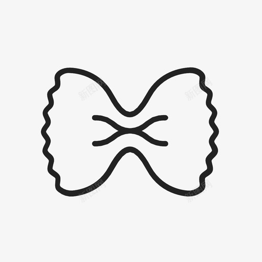 法法尔蝴蝶结食品图标svg_新图网 https://ixintu.com 意大利 意大利面 法法尔 蝴蝶结 通心粉 面条 食品