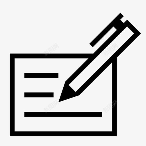 书写笔记书写工具图标svg_新图网 https://ixintu.com 书写 书写笔记 信件 写作 商务 工具 笔 纸 财务和办公室 邮件