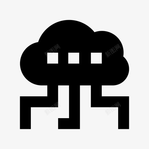 云共享互联网网络和通信图标svg_新图网 https://ixintu.com 云共享 互联网 网络和通信
