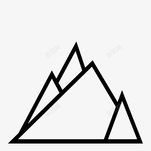山脉尖峰山峰图标svg_新图网 https://ixintu.com 丘陵 地形 地理 尖峰 山峰 山脉 岩石 户外 自然