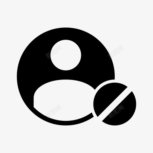 阻止帐户黑色拒绝图标svg_新图网 https://ixintu.com 人物 图像 拒绝 用户 用户配置文件 电话联系人 购物字形 阻止帐户 黑色