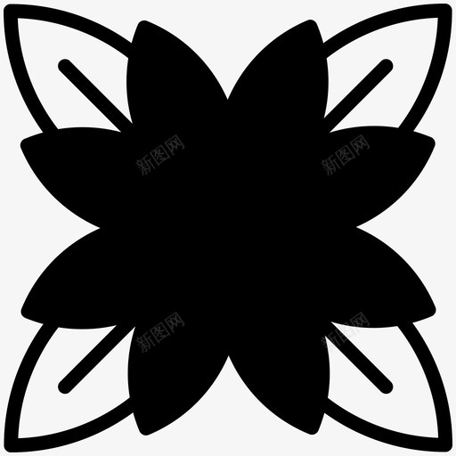 装饰花自然公园图标svg_新图网 https://ixintu.com 公园 树木插图图标 植物 自然 装饰花