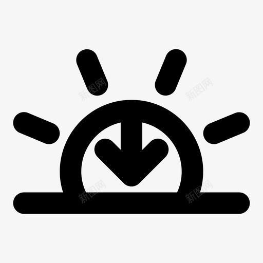 日落黄昏傍晚图标svg_新图网 https://ixintu.com 傍晚 天气 天气轮廓大胆 日落 自然 黄昏