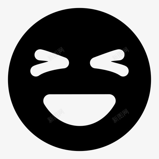 笑好开心图标svg_新图网 https://ixintu.com 享受反应 兴奋 咯咯笑 好 开心 快乐反应 有趣 笑 表情反应
