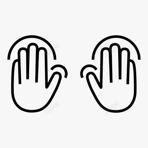 轻拍手指手势图标svg_新图网 https://ixintu.com 手 手势 手指 手掌 推 触摸 轻拍