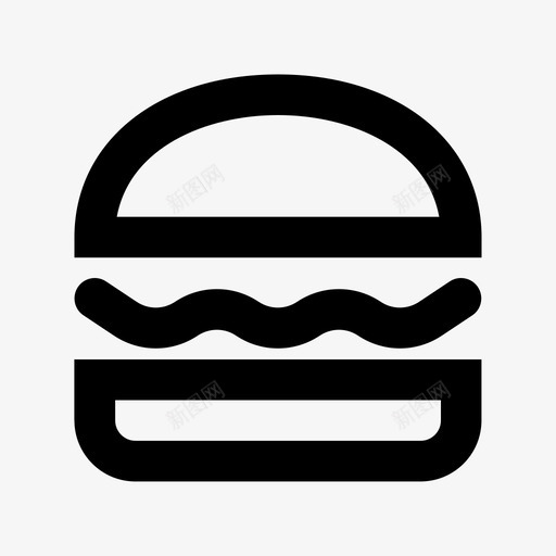 汉堡食品和饮料材料标图标svg_新图网 https://ixintu.com 汉堡 食品和饮料材料设计图标