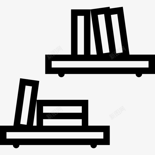 书架仓库架子图标svg_新图网 https://ixintu.com 书架 仓库 储藏室 室内 家 家具 家具概述2 架子 橱柜 装饰
